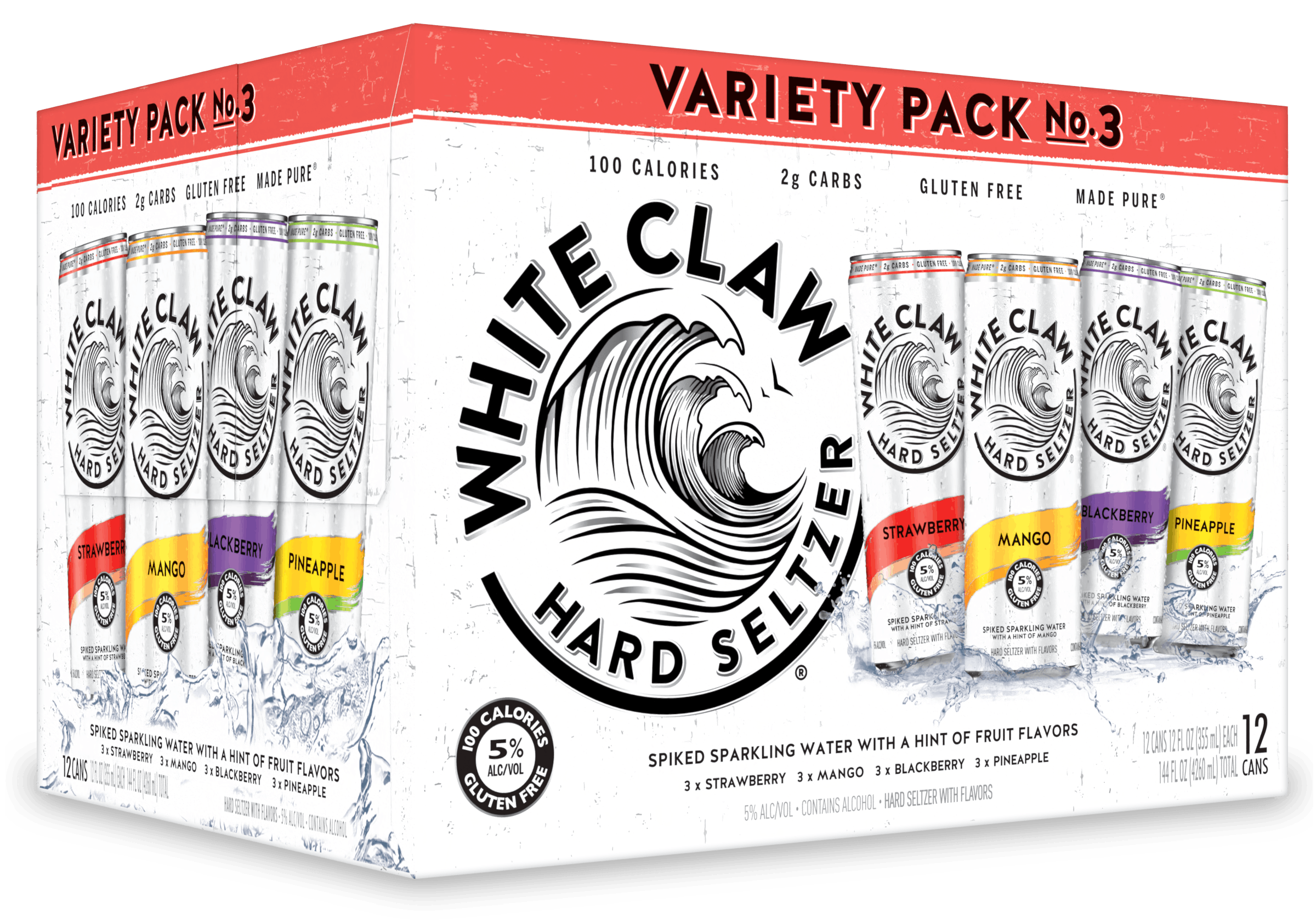 White Claw® Variety Pack No.3 White Claw® Hard Seltzer